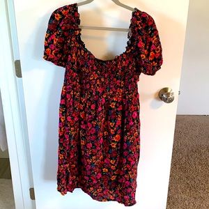 Smocked floral dress